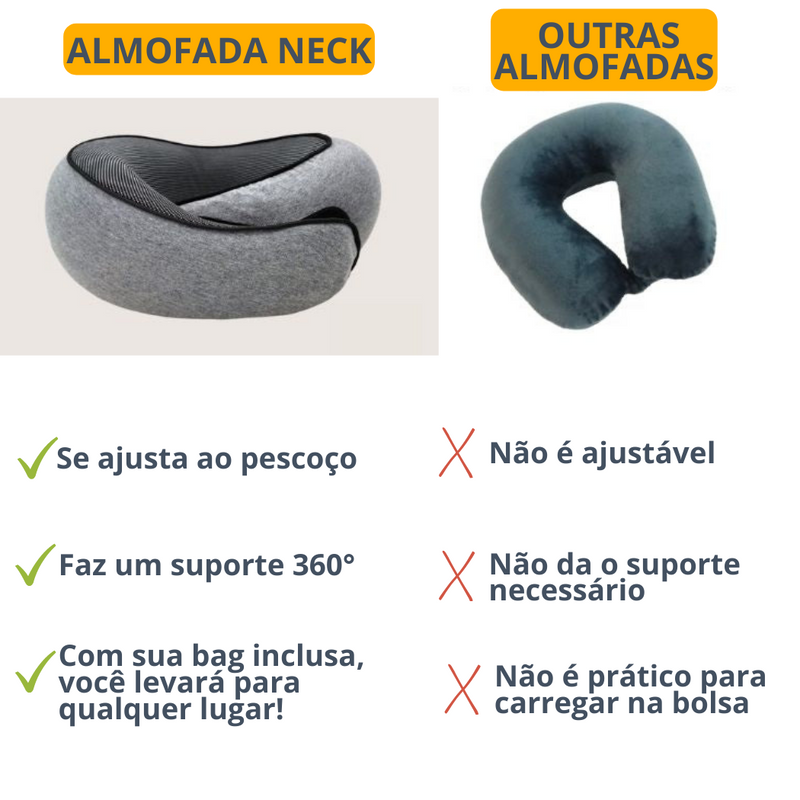 Almofada para Pescoço Neck + Brinde