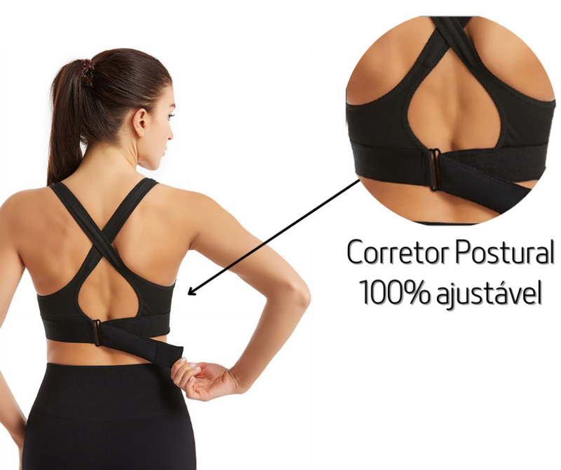 Sutiã Top Luppo com Corretor Postural - De Alta Sustentação e Firmeza [COMPRE 1 LEVE 2]